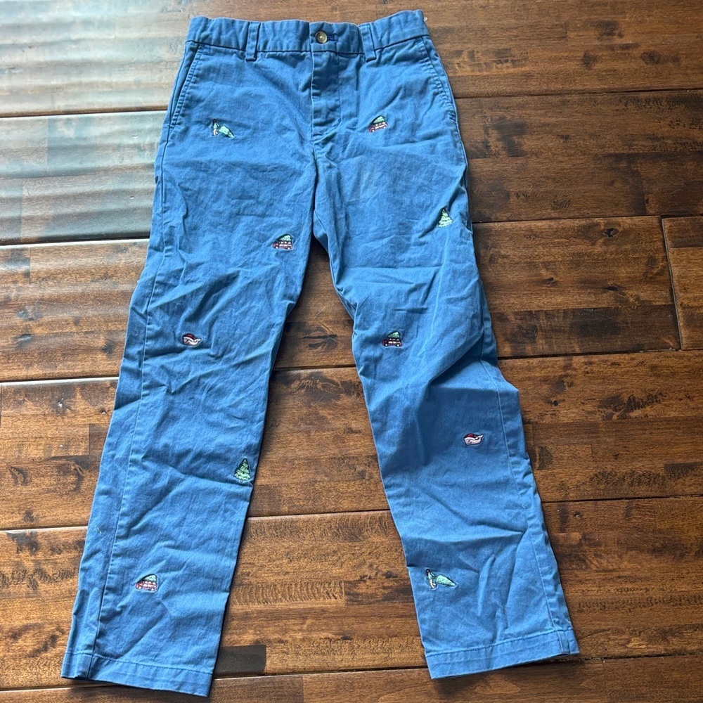 Vineyard Vines Blue Embroidered Chinos